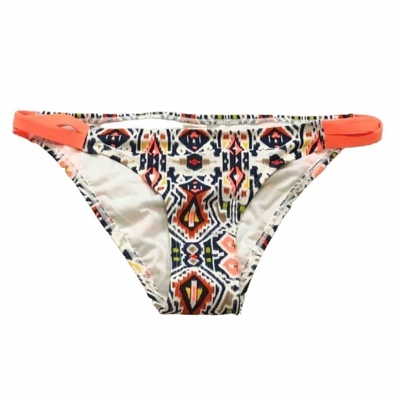 🆕 Eidon hipster bikini bottoms orange blue white - Picture 1 of 7